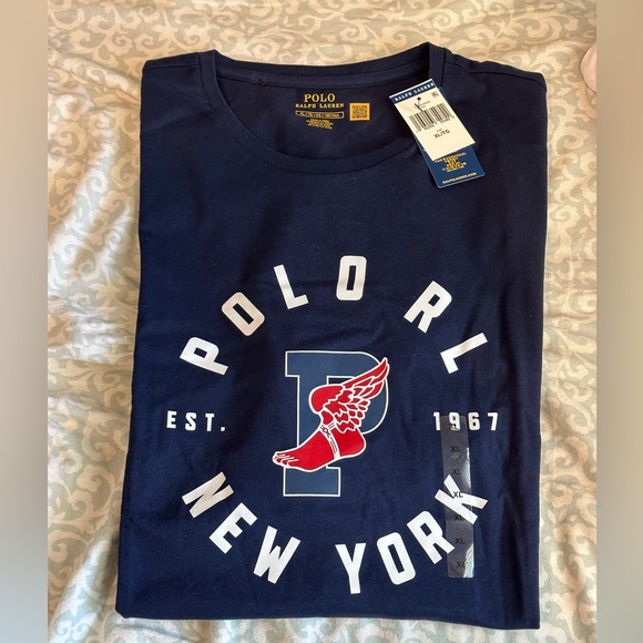 Polo Ralph Lauren P-Wing RL New York Tee T-Shirt Royal Blue New W/Tags Men’s XL - Picture 2 of 4